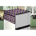 Stylista Refridgerator top Cover Suitable for Haier HRS-682KS, 630 Liter Fridge, Dimension (WXD) 71x141 CM, Lattice Pattern Bluish