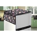 Stylista Refridgerator top Cover Suitable for Haier HED-204DS-P, 190 Liter Fridge, Dimension (WXD) 65x111 CM, Symmetric Pattern Grey