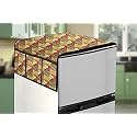 Stylista Refridgerator top Cover Suitable for LG GL-D211HBCZ, 201 Liter Fridge, Dimension (WXD) 71x109 CM, Surface Pattern Yellow