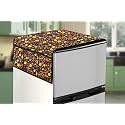 Stylista Refridgerator top Cover Suitable for LG GL-D241ABCU, 224 Liter Fridge, Dimension (WXD) 65x111 CM, Mini Floral Pattern Multicolor