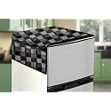 Stylista Refridgerator top Cover Suitable for LG GL-D241ABCU, 224 Liter Fridge, Dimension (WXD) 65x111 CM, Chekered Pattern Brown