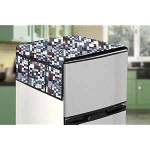 stylista refridgerator top cover suitable for samsung rr21c2f25hthl 189 liter fridge dimension wxd 71x109 cm abstract pattern grey