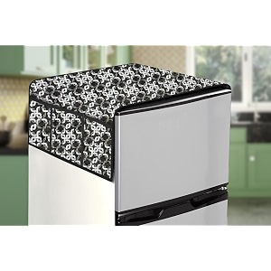 stylista refridgerator top cover suitable for samsung rr21c2h25crhl 189 liter fridge dimension wxd 71x109 cm trellis pattern grey