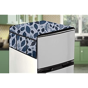 stylista refridgerator top cover suitable for samsung rs76cg8003s9hl 653 liter fridge dimension wxd 71x141 cm ditzy pattern grey
