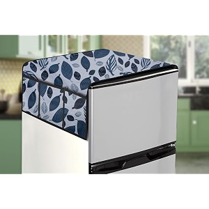 stylista refridgerator top cover suitable for samsung rr21c2f25hthl 189 liter fridge dimension wxd 71x109 cm ditzy pattern grey