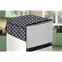 Stylista Refridgerator top Cover Suitable for Samsung RR21C2F25HS/HL, 189 Liter Fridge, Dimension (WXD) 71x109 CM, Basketweave Pattern Grey
