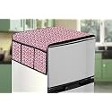 Stylista Refridgerator top Cover Suitable for Samsung RR20C1724CU/HL, 183 Liter Fridge, Dimension (WXD) 65x111 CM, Packed Pattern Pink