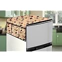 Stylista Refridgerator top Cover Suitable for Samsung RR21C2H25S8/HL, 189 Liter Fridge, Dimension (WXD) 71x109 CM, Petals Pattern Yellow