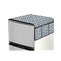 Stylista Refridgerator top Cover Suitable for Samsung RR23C2F35DX/HL, 215 Liter Fridge, Dimension (WXD) 71x109 CM, Lattice Pattern Grey