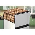 Stylista Refridgerator top Cover Suitable for Samsung RT37C4512BX/HL, 322 Liter Fridge, Dimension (WXD) 65x111 CM, Trellis Pattern Brown
