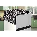 Stylista Refridgerator top Cover Suitable for Samsung RR24C2Y23CR/NL, 223 Liter Fridge, Dimension (WXD) 65x111 CM, Floral Pattern White