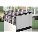 Stylista Refridgerator top Cover Suitable for Samsung RR21C2F25HT/HL, 189 Liter Fridge, Dimension (WXD) 71x109 CM, Symmetric Pattern Black Grey