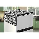 Stylista Refridgerator top Cover Suitable for Samsung RR20A271BU8/NL, 192 Liter Fridge, Dimension (WXD) 65x111 CM, Trellis Pattern Grey