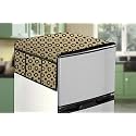 Stylista Refridgerator top Cover Suitable for Samsung RT28C3032GS/HL, 236 Liter Fridge, Dimension (WXD) 65x111 CM, Geometric Pattern Yellow