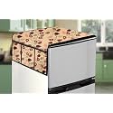 Stylista Refridgerator top Cover Suitable for Samsung RR23C2F249U/HL, 215 Liter Fridge, Dimension (WXD) 71x109 CM, Petals Pattern Yellow