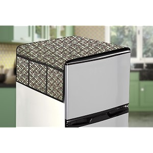 stylista refridgerator top cover suitable for whirlpool if inv cnv 278 265 liter fridge dimension wxd 65x111 cm luxury pattern yellow