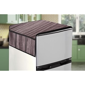 stylista refridgerator top cover suitable for whirlpool 230 impro roy 5s wine 207 liter fridge dimension wxd 71x109 cm wooden pattern grey