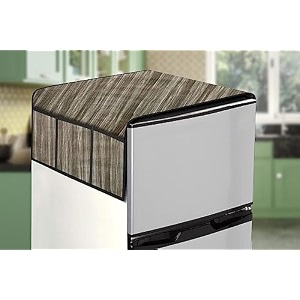 stylista refridgerator top cover suitable for whirlpool fp 283d protton roy 260 liter fridge dimension wxd 71x109 cm wooden pattern coffee