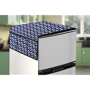 stylista refridgerator top cover suitable for whirlpool wde cls 2s 184 liter fridge dimension wxd 65x111 cm symmetric pattern blue