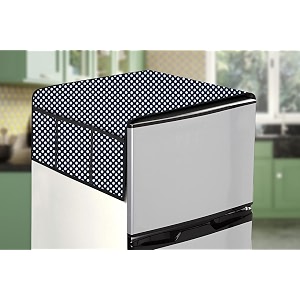 stylista refridgerator top cover suitable for whirlpool 230 impro roy 5s 207 liter fridge dimension wxd 71x109 cm polka dot pattern navy