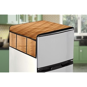 stylista refridgerator top cover suitable for whirlpool 230 impro roy 5s wine 207 liter fridge dimension wxd 71x109 cm wooden pattern cream
