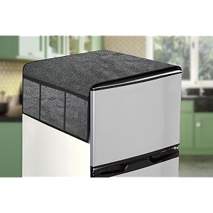 stylista refridgerator top cover suitable for whirlpool 230 impro roy 5s 207 liter fridge dimension wxd 71x109 cm sand pattern grey