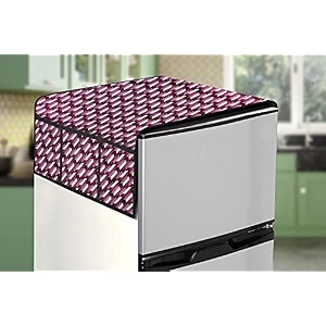stylista refridgerator top cover suitable for whirlpool wde cls 2s 184 liter fridge dimension wxd 65x111 cm symmetric pattern voilet