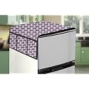 Stylista Refridgerator top Cover Suitable for Whirlpool FP 263D PROTTON Roy, 240 Liter Fridge, Dimension (WXD) 65x111 CM, Counterchange Pattern Grey