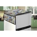 Stylista Refridgerator top Cover Suitable for Whirlpool 205 WDE Roy 4S, 185 Liter Fridge, Dimension (WXD) 65x111 CM, Mosaic Pattern Yellow
