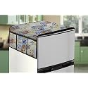 Stylista Refridgerator top Cover Suitable for Whirlpool FP 283D PROTTON Roy, 260 Liter Fridge, Dimension (WXD) 71x109 CM, Mosaic Pattern Yellow