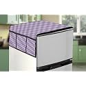 Stylista Refridgerator top Cover Suitable for Whirlpool 205 WDE CLS 3S RED, 184 Liter Fridge, Dimension (WXD) 65x111 CM, Pin Check Pattern Voilet