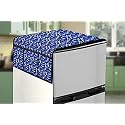 Stylista Refridgerator top Cover Suitable for Whirlpool 205 WDE CLS 3S RED, 184 Liter Fridge, Dimension (WXD) 65x111 CM, Frieze Pattern Blue