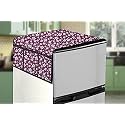 Stylista Refridgerator top Cover Suitable for Whirlpool FP 263D PROTTON Roy, 240 Liter Fridge, Dimension (WXD) 65x111 CM, Floral Pattern Purple