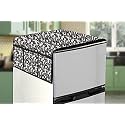 Stylista Refridgerator top Cover Suitable for Whirlpool FP 283D PROTTON Roy, 260 Liter Fridge, Dimension (WXD) 71x109 CM, Floral Pattern Grey White