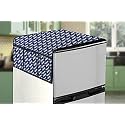 Stylista Refridgerator top Cover Suitable for Whirlpool IF INV ELT DF278 /TL, 231 Liter Fridge, Dimension (WXD) 65x111 CM, Symmetric Pattern Blue