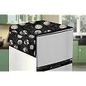 Stylista Refridgerator top Cover Suitable for Whirlpool IF INV CNV 278, 265 Liter Fridge, Dimension (WXD) 65x111 CM, Analog Pattern Black