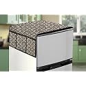 Stylista Refridgerator top Cover Suitable for Whirlpool FP 313D PROTTON Roy, 300 Liter Fridge, Dimension (WXD) 71x109 CM, Luxury Pattern Yellow
