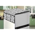 Stylista Refridgerator top Cover Suitable for Whirlpool 230 IMPRO Roy 5S Wine, 207 Liter Fridge, Dimension (WXD) 71x109 CM, Floral Pattern Grey