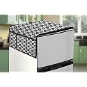 Stylista Refridgerator top Cover Suitable for Whirlpool 230 IMPRO PRM 5S, 207 Liter Fridge, Dimension (WXD) 65x111 CM, Checkered Pattern Black