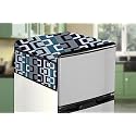 Stylista Refridgerator top Cover Suitable for Whirlpool 205 WDE PRM 2S Wine, 184 Liter Fridge, Dimension (WXD) 65x111 CM, Lattice Pattern Blue