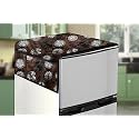 Stylista Refridgerator top Cover Suitable for Whirlpool 205 WDE CLS 3S, 184 Liter Fridge, Dimension (WXD) 65x111 CM, Analog Pattern Coffee