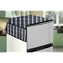 Stylista Refridgerator top Cover Suitable for Whirlpool 205 WDE CLS 2S, 184 Liter Fridge, Dimension (WXD) 65x111 CM, Checkered Pattern Black White