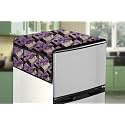 Stylista Refridgerator top Cover Suitable for Whirlpool IF INV CNV 355, 340 Liter Fridge, Dimension (WXD) 65x111 CM, Chekered Pattern Magenta