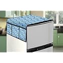Stylista Refridgerator top Cover Suitable for Whirlpool 205 WDE CLS 2S, 184 Liter Fridge, Dimension (WXD) 65x111 CM, Surface Pattern Blue