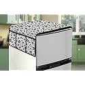 Stylista Refridgerator top Cover Suitable for Whirlpool FP 263D PROTTON Roy, 240 Liter Fridge, Dimension (WXD) 65x111 CM, Floral Pattern Grey