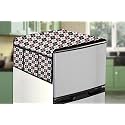 Stylista Refridgerator top Cover Suitable for Whirlpool 205 WDE PRM 4S, 184 Liter Fridge, Dimension (WXD) 65x111 CM, Checkered Pattern Grey