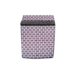 stylista pvc washing machine cover compatible for godrej 85kg semi-automatic top loading ws edge 85 50 wnrd tb3 m counterchange pattern grey