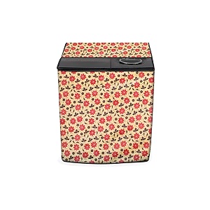 stylista washing machine cover compatible for godrej 75kg semi-automatic top loading wsedge 75 50 tb3 m wnrd sprig pattern multicolor