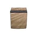 Stylista PVC Washing Machine Cover Compatible for GODREJ 8KG Semi-Automatic Top Loading WS Edge Pro 800 PS, Pin Check Pattern Brown