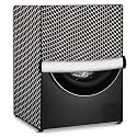 Stylista Washing Machine Cover Compatible for LG 8 Kg Fully-Automatic Front Loading FHT1408ZWS Check Grey